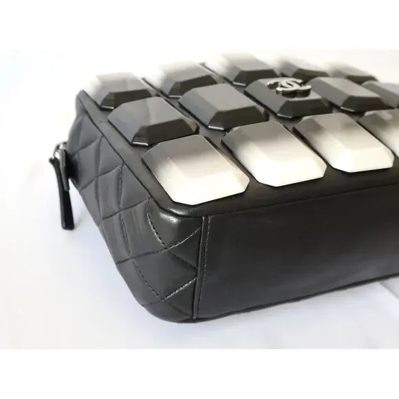 Chanel Art Camera Bag 14S Rare 2014 Ombre Plexiglass Leather Pop CC Authentic - Picture 6 of 15